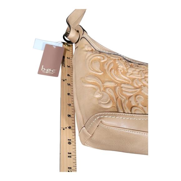 NWT BOC Born Concepts Botanica Crobo Floral Embossed Leather Shoulder Bag - Picture 8 of 10
